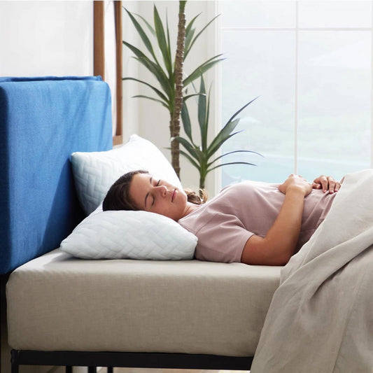 Juego de 2 almohadas de espuma viscoelástica triturada con 2 fundas de almohada, tamaño estándar