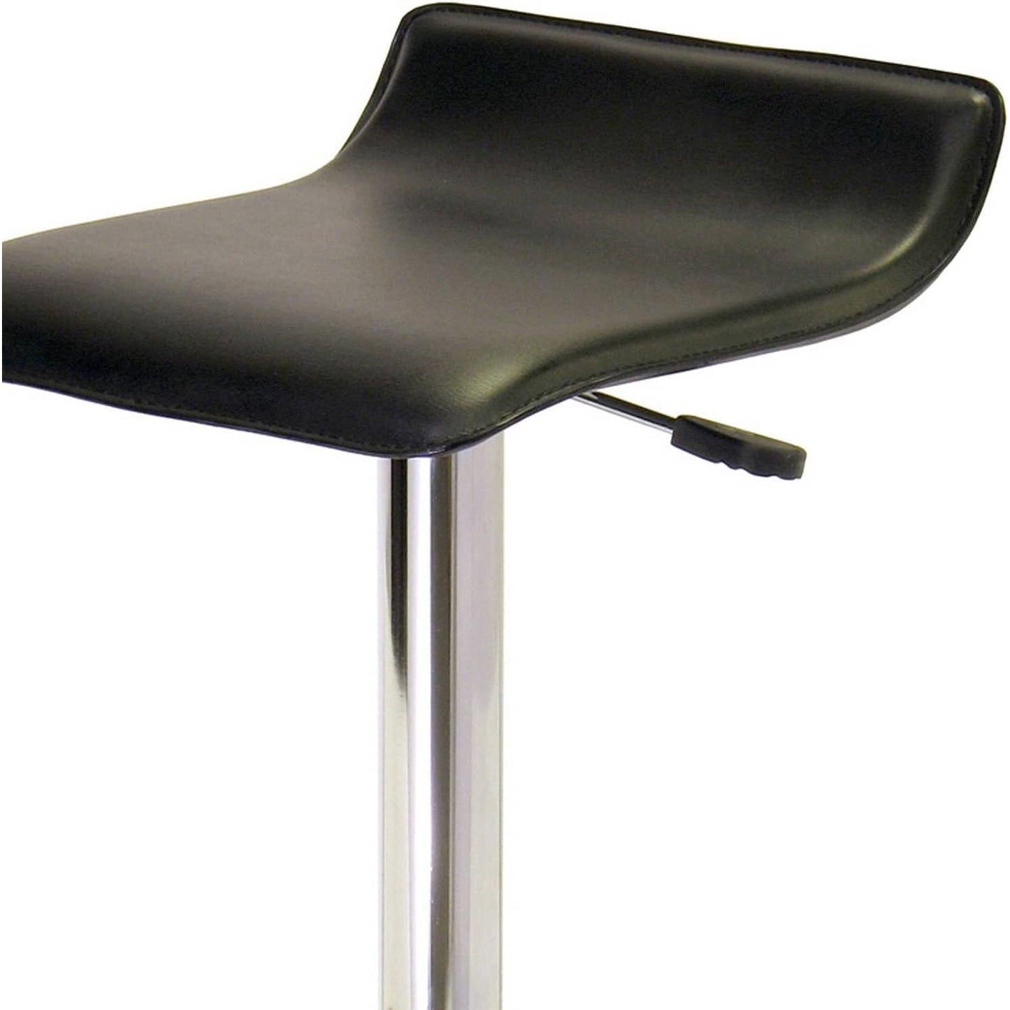 Taburetes modernos ajustables Air-Lift con asiento de PVC negro