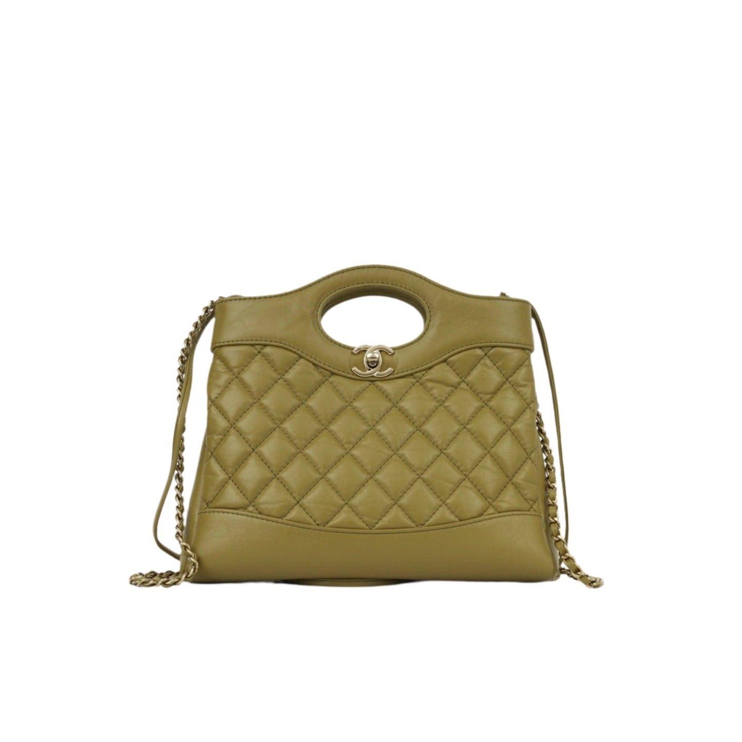 Chanel  Shiny Crumpled Calfskin Quilted Mini 31 Shopping Bag