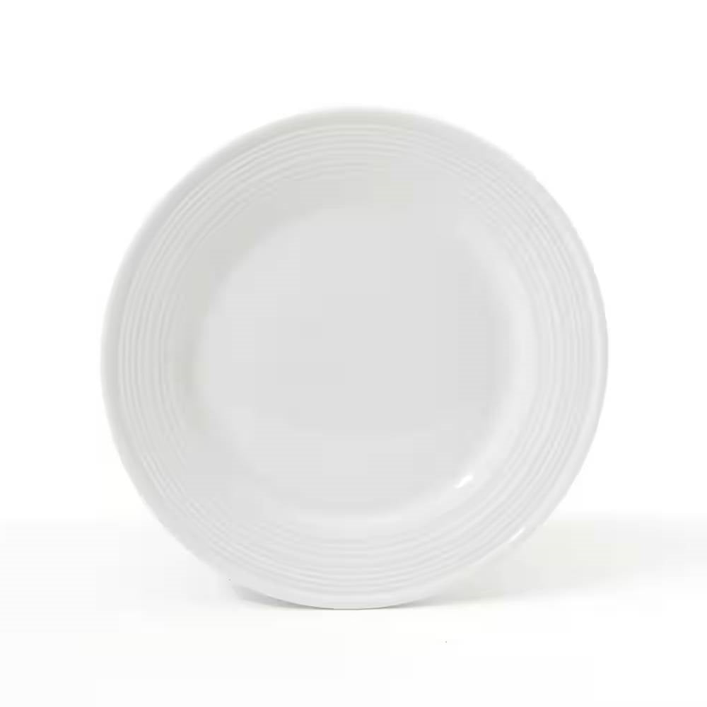 Juego de vajilla de cerámica blanca de 16 piezas con cuencos, platos y tazas - Servicio para 4 personas