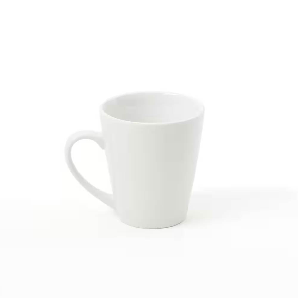 Juego de vajilla de cerámica blanca de 16 piezas con cuencos, platos y tazas - Servicio para 4 personas