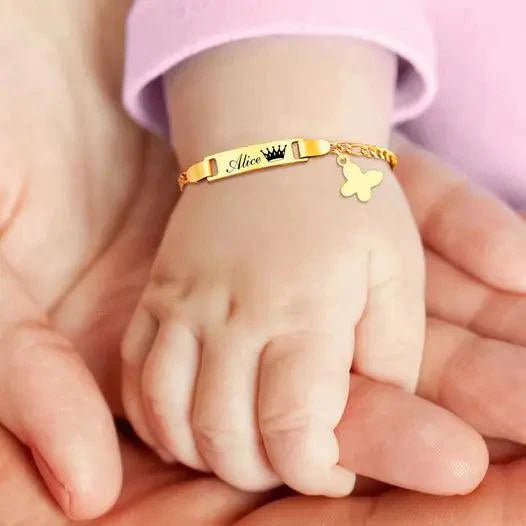 Gold Butterfly Charm Bracelet for Kids