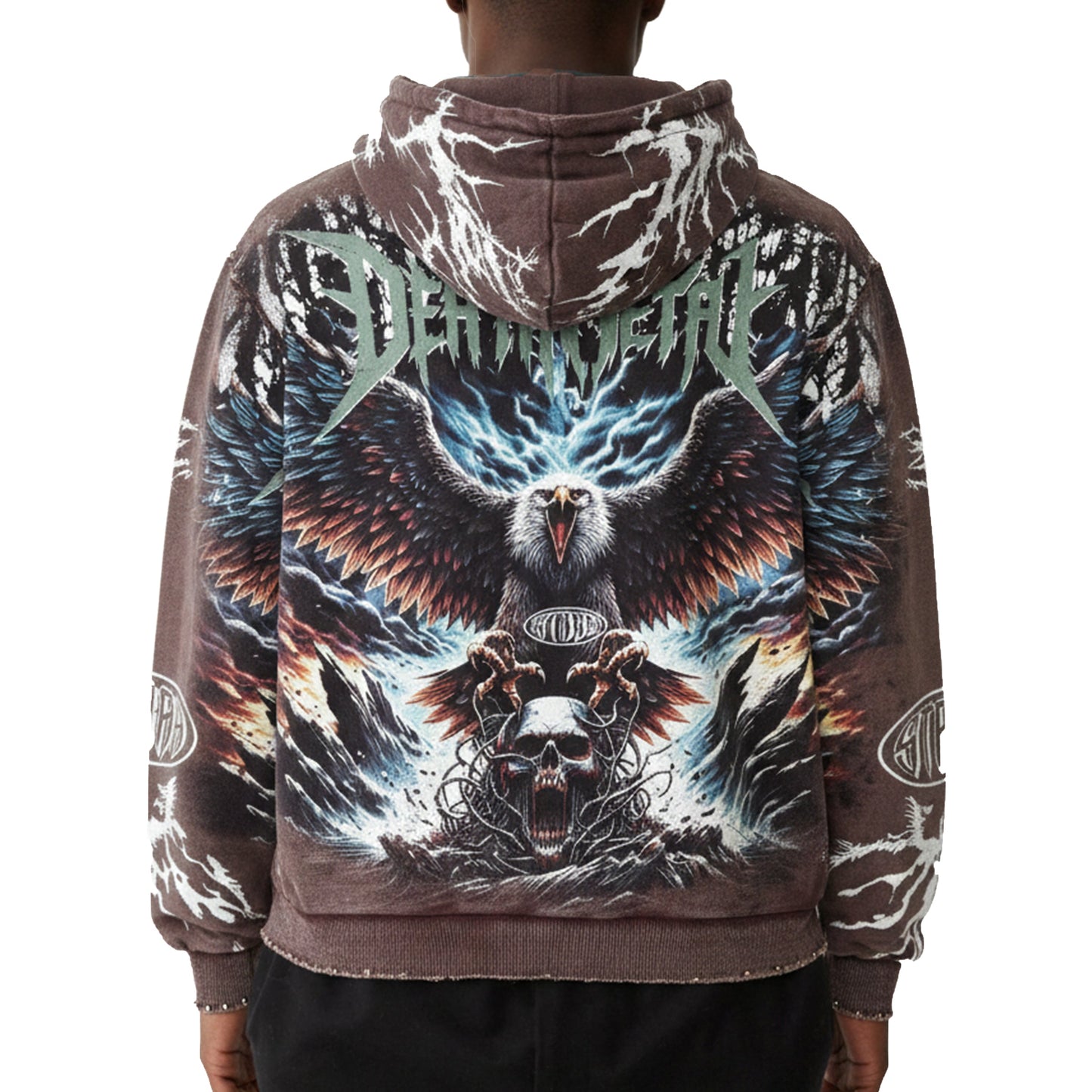Rage deathmetal zipper hoodie