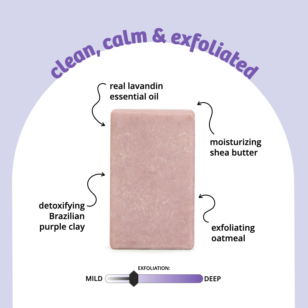 Jabón Corporal Exfoliante Lluvia Púrpura