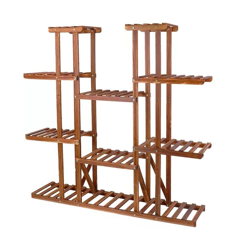 Soporte para plantas de madera maciza para interior y exterior de 11 niveles
