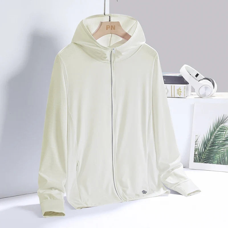 YJKVUR Unisex Summer New UPF 50+ UV Sun Protection Hoodie Jacket Men Women Lightweight Hiking Outdoor Long Sleeve Sun Shirt Coat