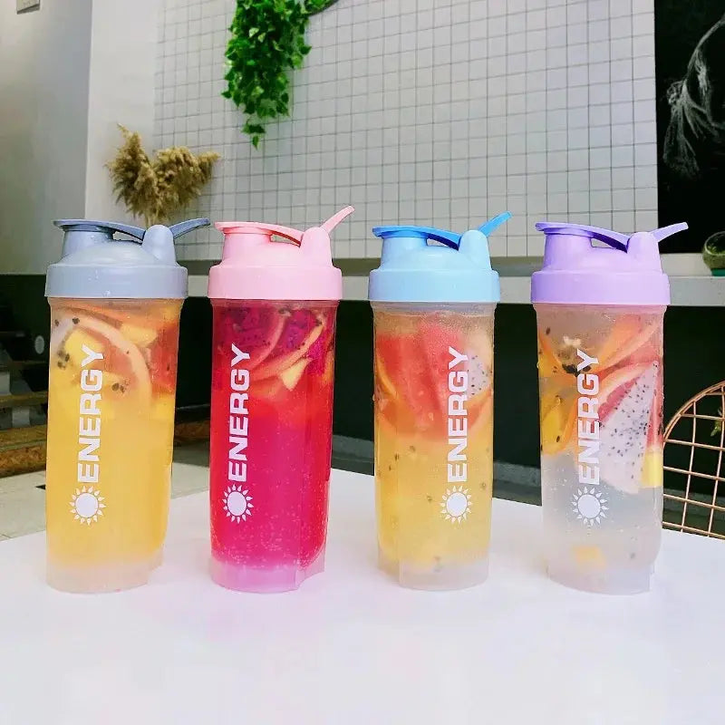 500/700ml Portable Sports Bottle with Powder Case