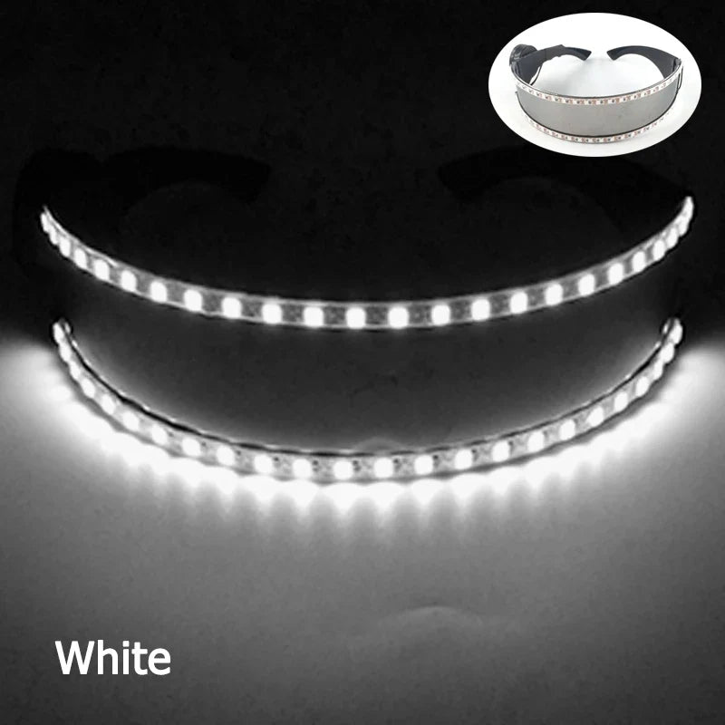 Glowing Glasses for Night Club Performers LED Glasses Party Dancing Rave Christmas 6V Led Futuristic Soldier Glasses Neon Lights