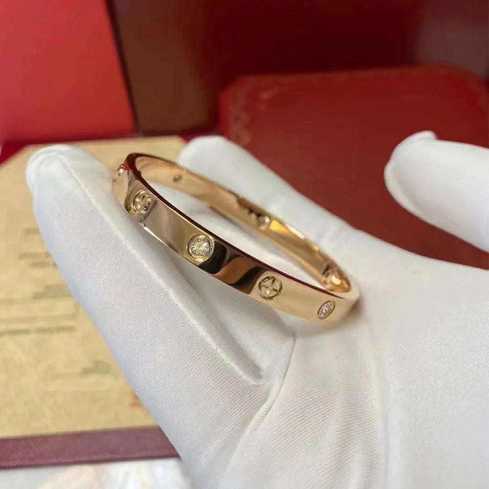 New Design Gold Color Zircon and Cross Nut Nail Bracelet Gold & Bangle