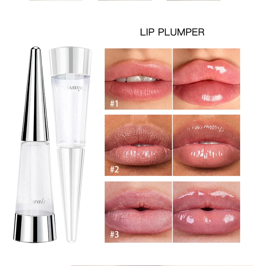 Lakerain Instant Lip Plumper Gloss Oil Lip Long-Lasting Moisturizer Volume Boosting Lip Oil Volumizing & Hydrating Non-Dry Plump