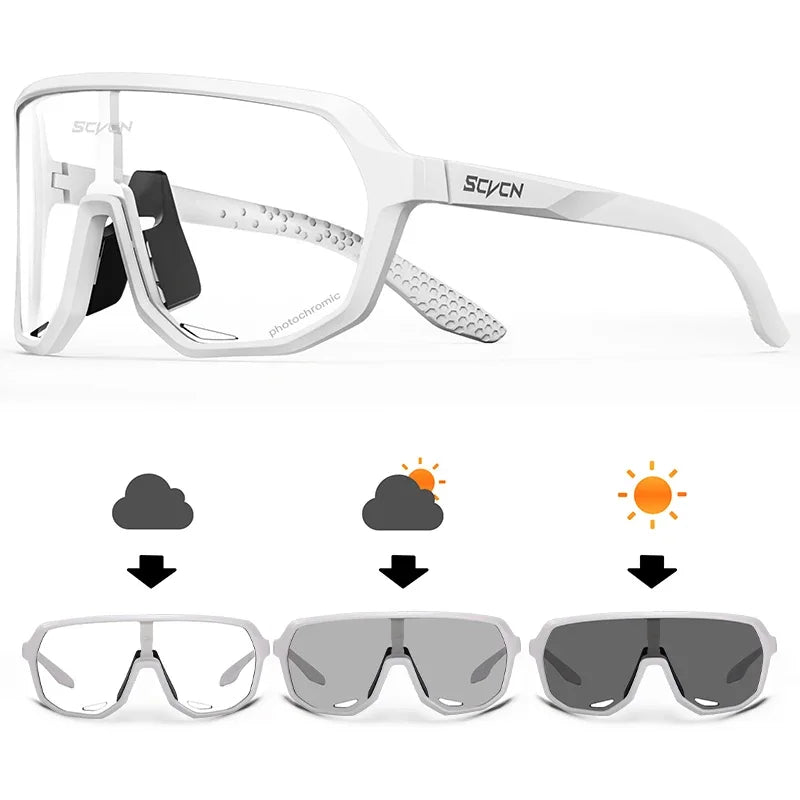 Photochromic Cycling Sunglasses Sports Glasses for Men Sun Mountain Bike Road Bicycle Eyewear Goggles Sports UV400 Polarized MTB