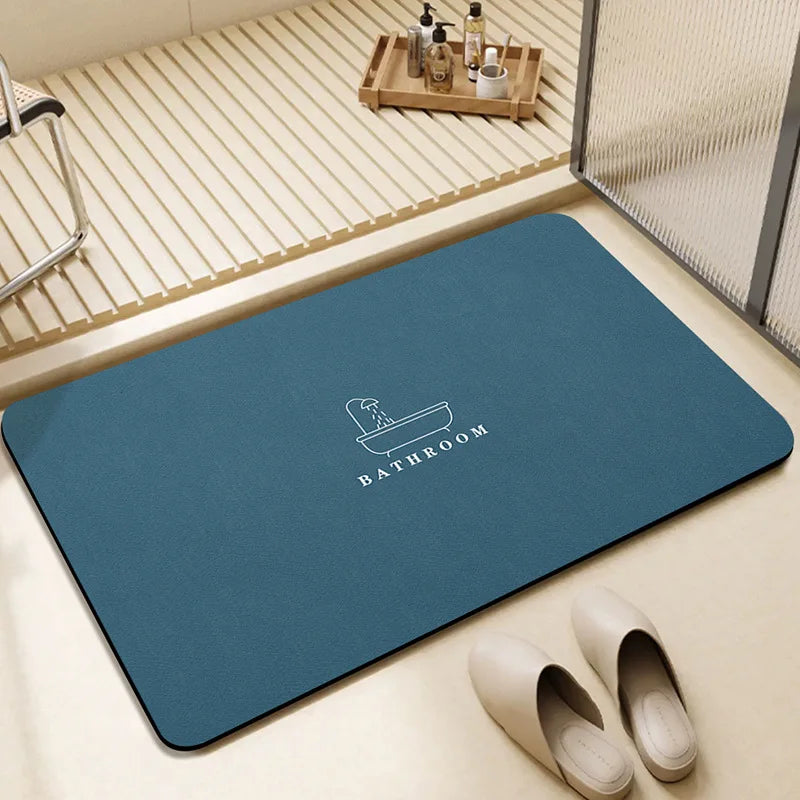 VIKAMA Bathroom Water-Absorbing Rug Simple Solid Color Easy To Clean Perfect For Entrance Bathroom And Floor Deco Of The Home.