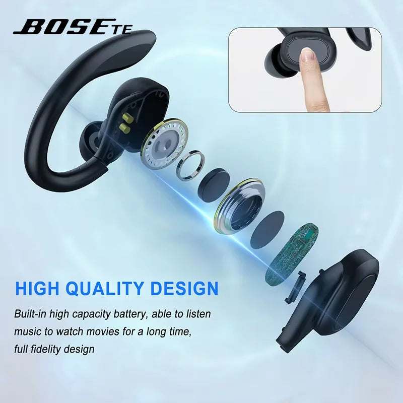 BOSEte Original Headphones Sports Wireless Bluetooth 5.3 HiFi 9D Stereo Noise Earphones Outdoor Running in-Ear With Mic