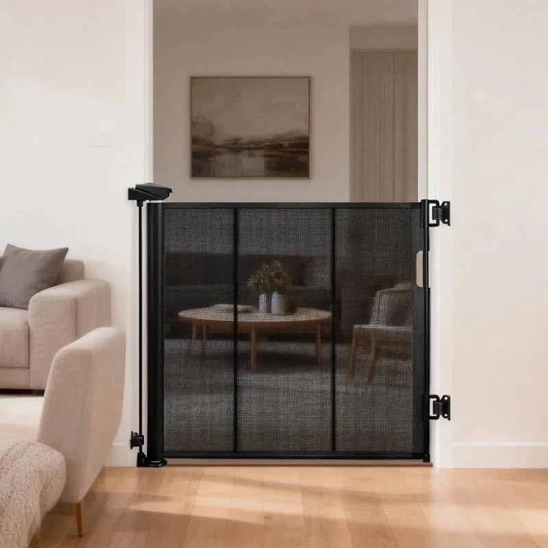 Retractable Security Dog Fence for Stairs Indoors - Durable Pet Supplies pet fence barrera extensible perros barrière chien