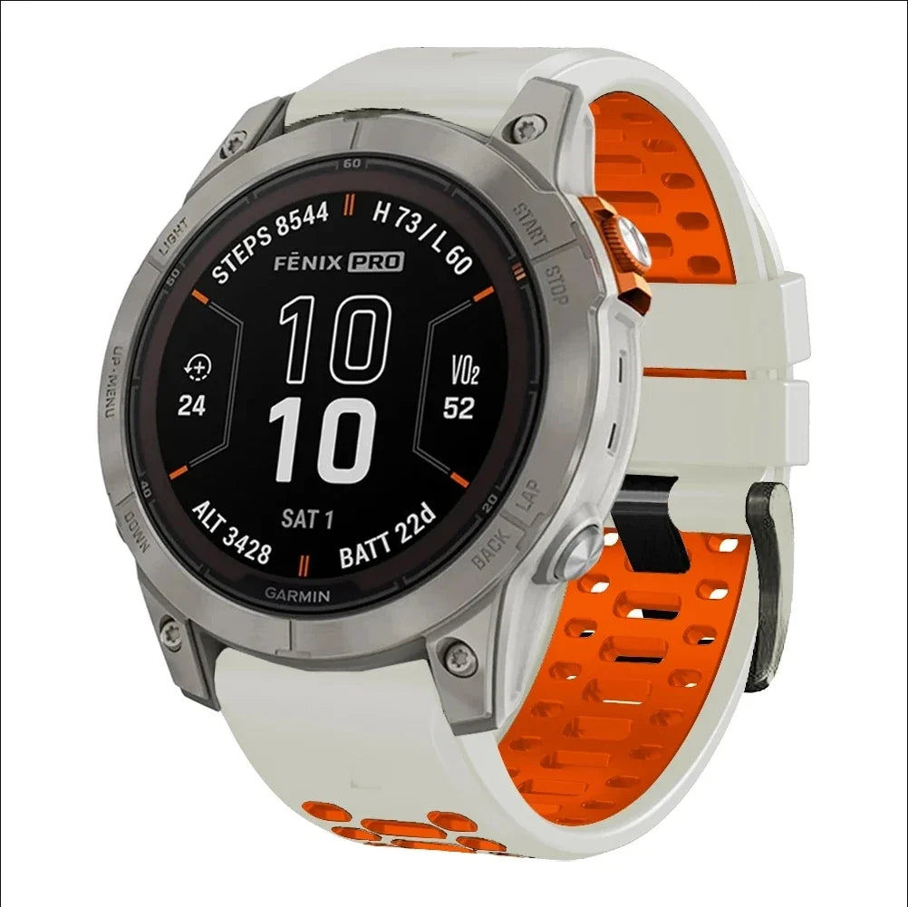 Garmin QuickFit 22/26mm Breathable Two-Tone Silicone Band