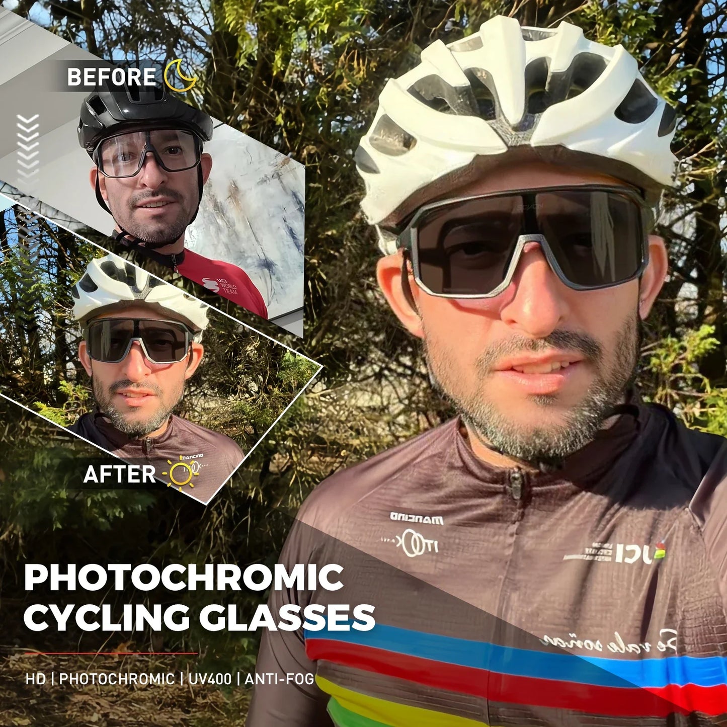 SCVCN New Outdoor Road Riding Cycling Sunglasses Sports Running Goggles Men's Mtb Bicycle Glasses Women Cycling Climbing Eyewear