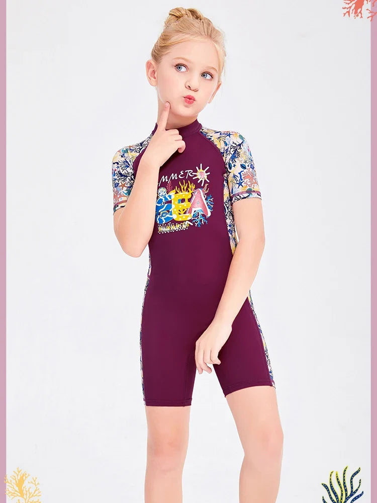 Youth One Piece Swimwear featuring Unicorn Designs