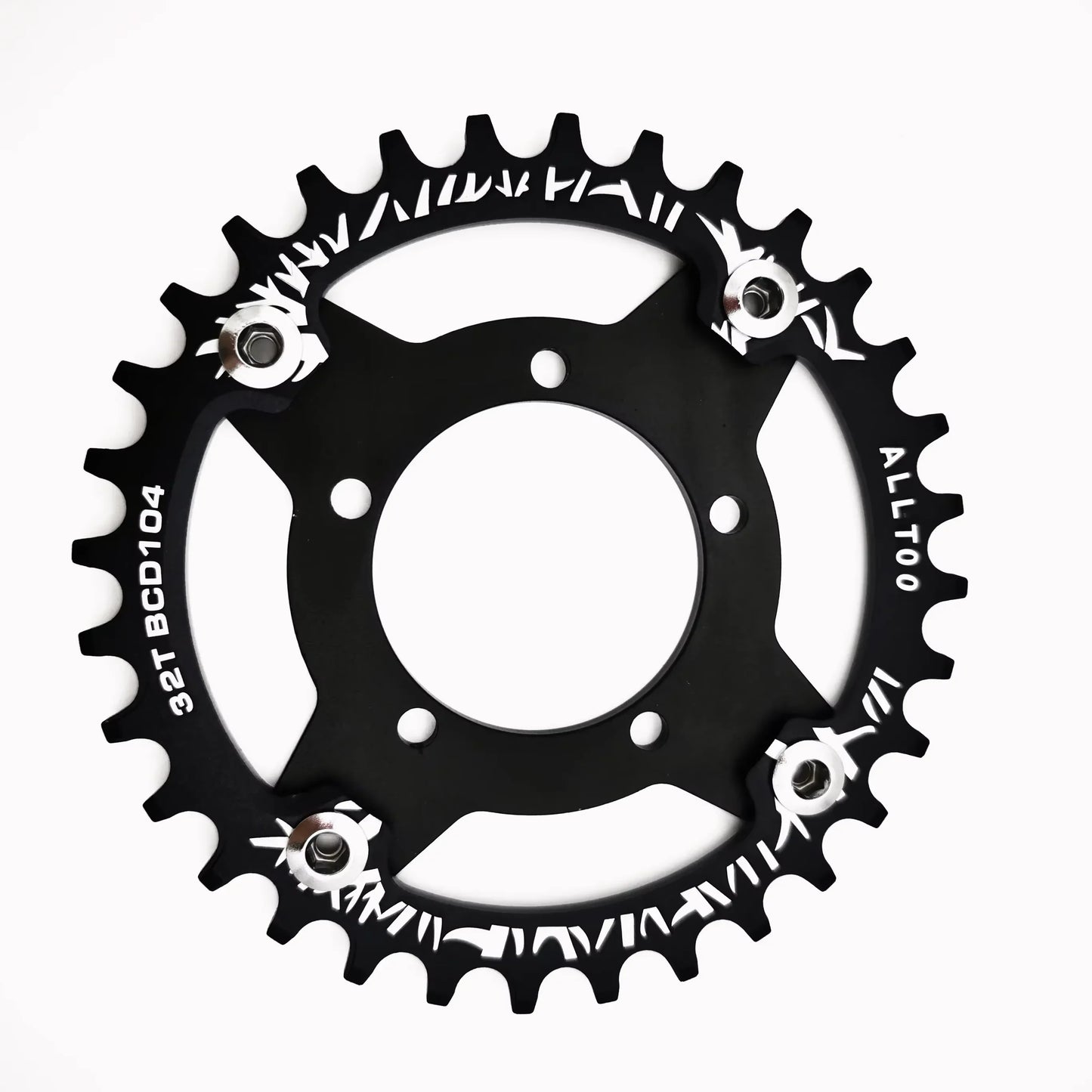 ALLTOO Bike Part Bicycle Crankset Bafang 104BCD Motor Aluminum Alloy Chainring Mid Drive Adapter For Electric E-bike 32T-52T