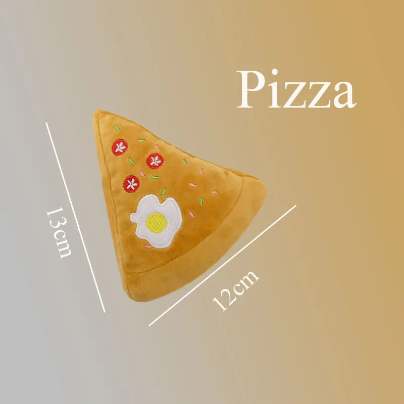 Plush Dog Toys – Squeaky Ice Cream, Fries & Hamburger Set