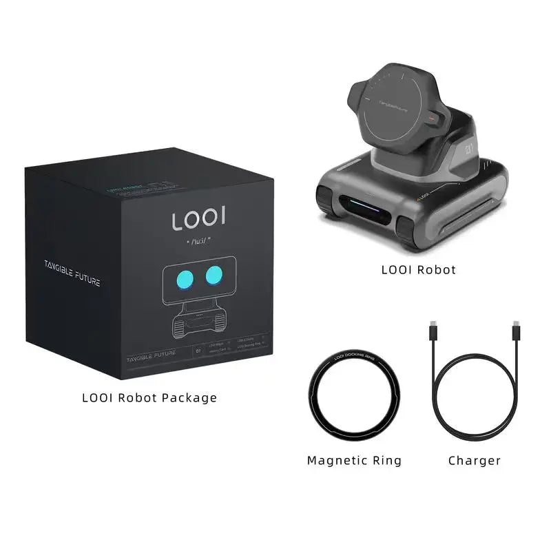 Looi Robot Smartphone Looi Robot ChatGPT Large Model English Voice Dialogue Visual Recognition Interactive Smart Toy Gift
