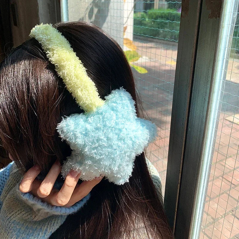 Orejas de felpa de estrella Kawaii