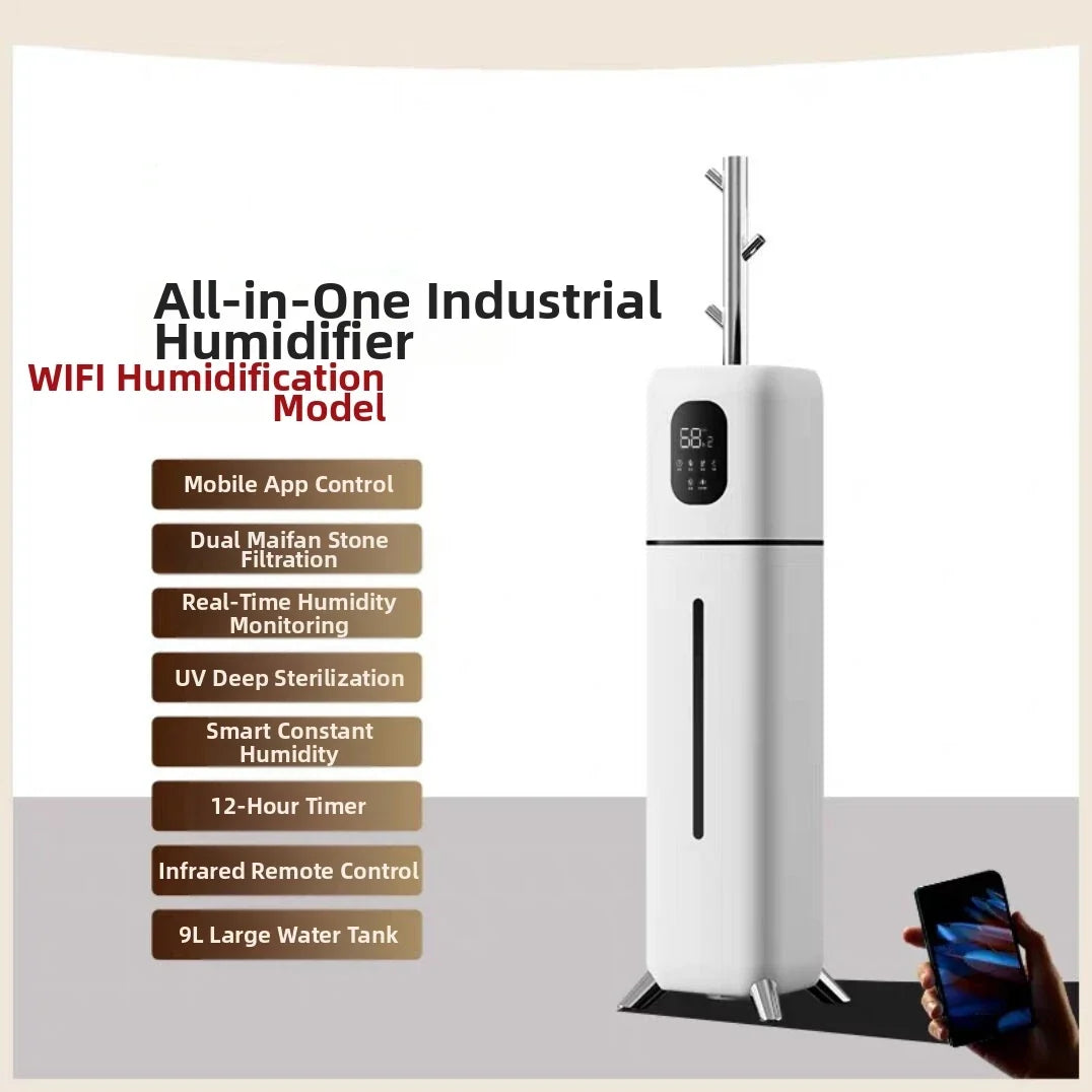 9L Ultra-Large Capacity Warm Humidifier Intelligent Constant Humidity +UV Sterilization WIFI Control Bedroom Living Room Office