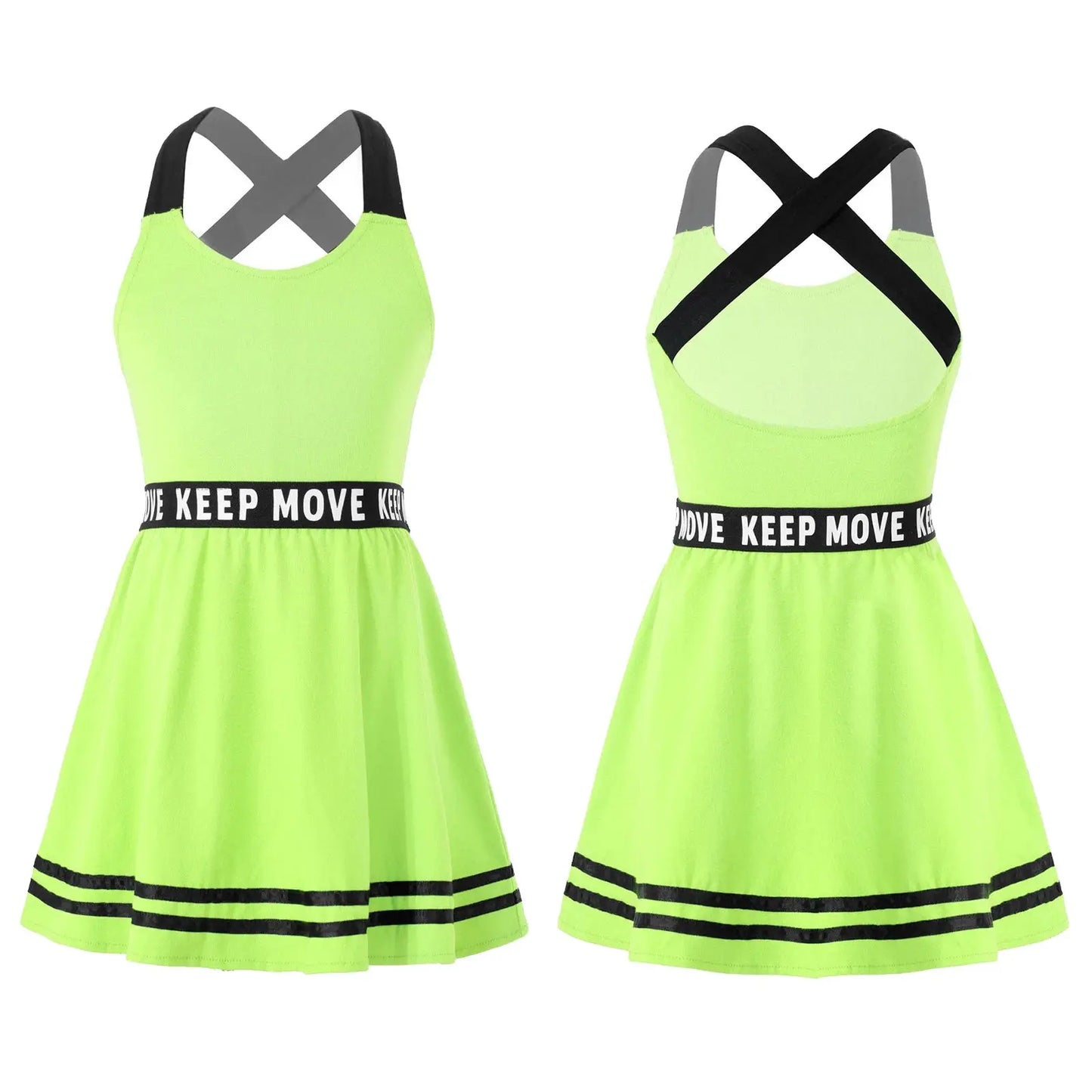 Girls' A-Line Tennis Dress with Criss Cross Straps