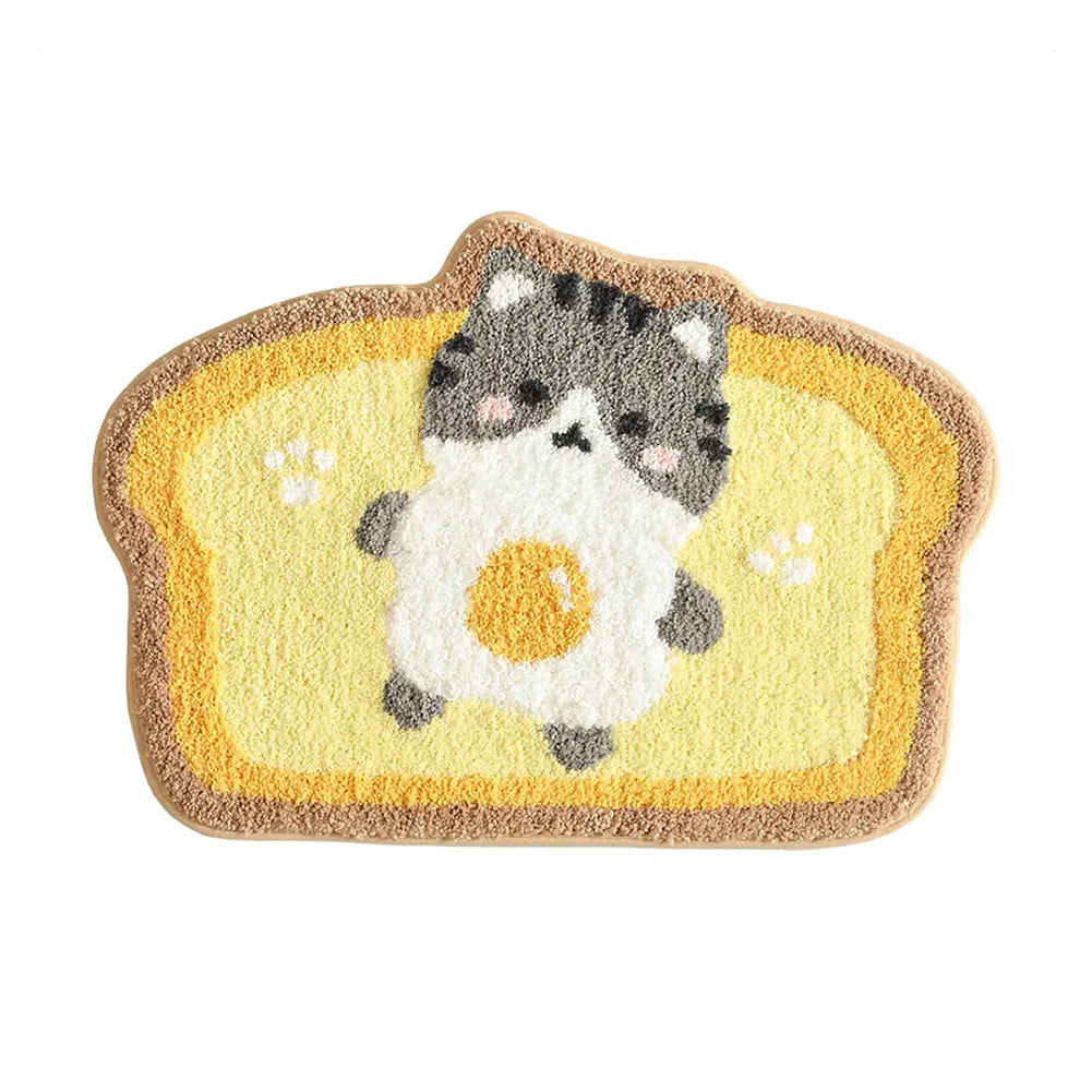 Alfombrilla de baño con diseño de gato tostada