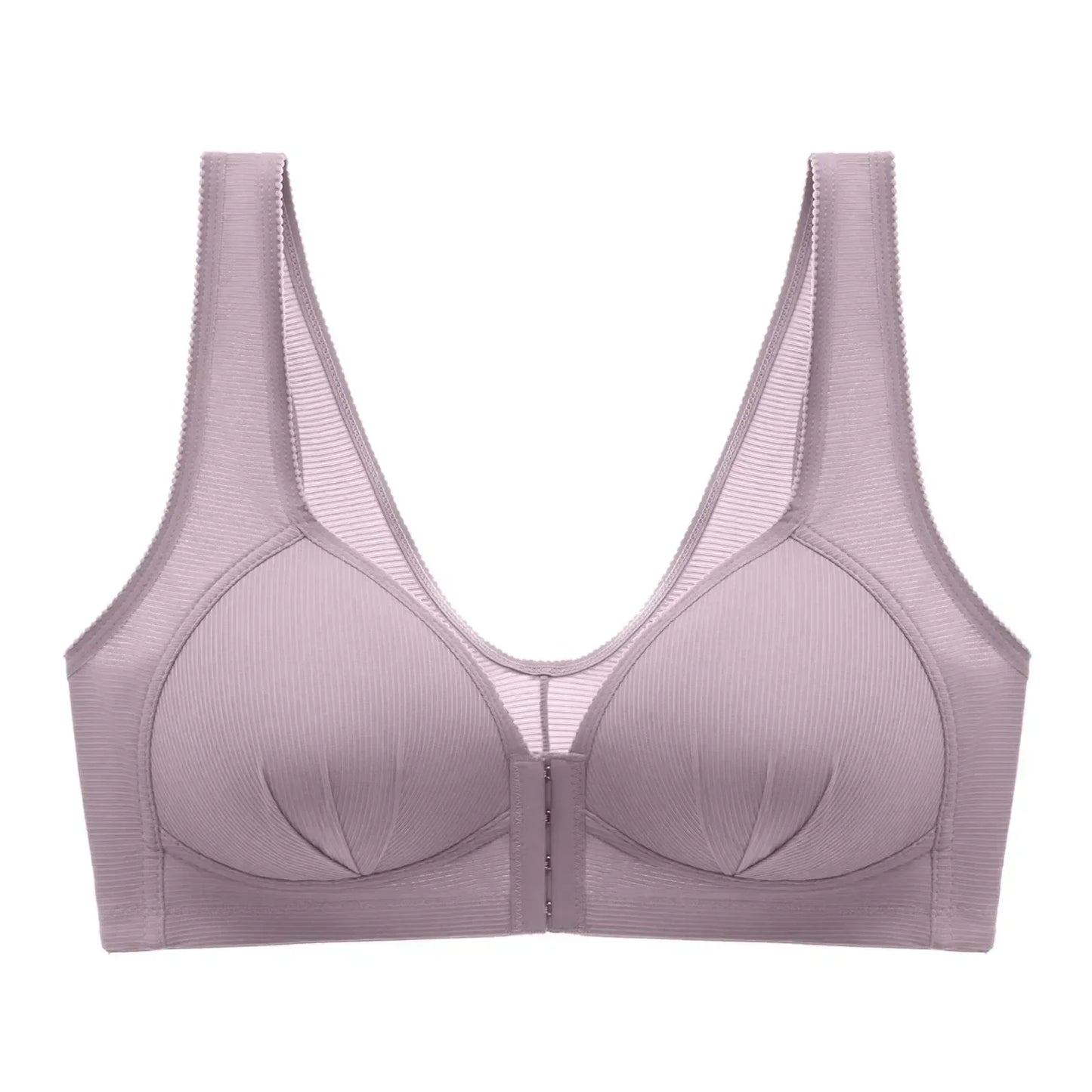 WTEMPO Plus Size Thin Non-steel Ring Front Buckle Cotton Bra Gathered Comfortable Underwear Soft Collection lingerie