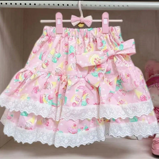 Kawaii Cakes Ruffle Lace Skirt