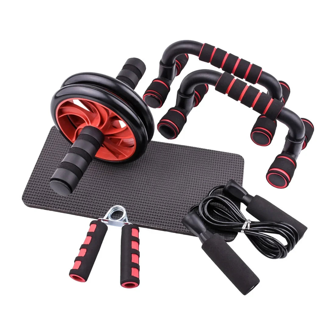 All in One Home Gym  Ab Roller Jump Rope & Mat