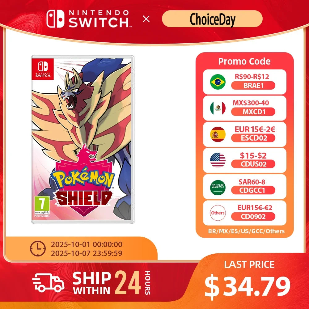 Nintendo Switch -Pokemon Shield-TV Tabletop Handheld Play Modes Genre Platformer Action for Switch OLED Lite Console