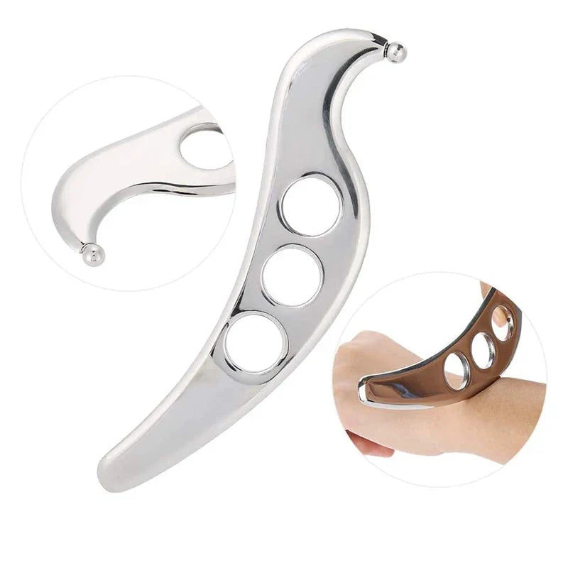Stainless Steel Gua Sha Muscle Fascia Scraper Tool Skin Scraping Massage Tool Body Shoulder Back Arm Leg Massage Care