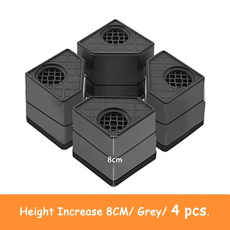 4pcs Anti Vibration Feet Pads Rubber Mat Slipstop Silent Dampers Stand Universal Washing Machine Refrigerator Furniture Foot Pad