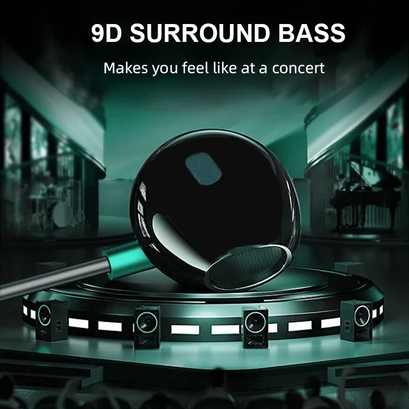 Type C&3.5mm Headphones HiFi Bass Stereo Volume Control Headset In HD Mic Wired Earbuds For IPhone15-17/Samsung Series Earphones