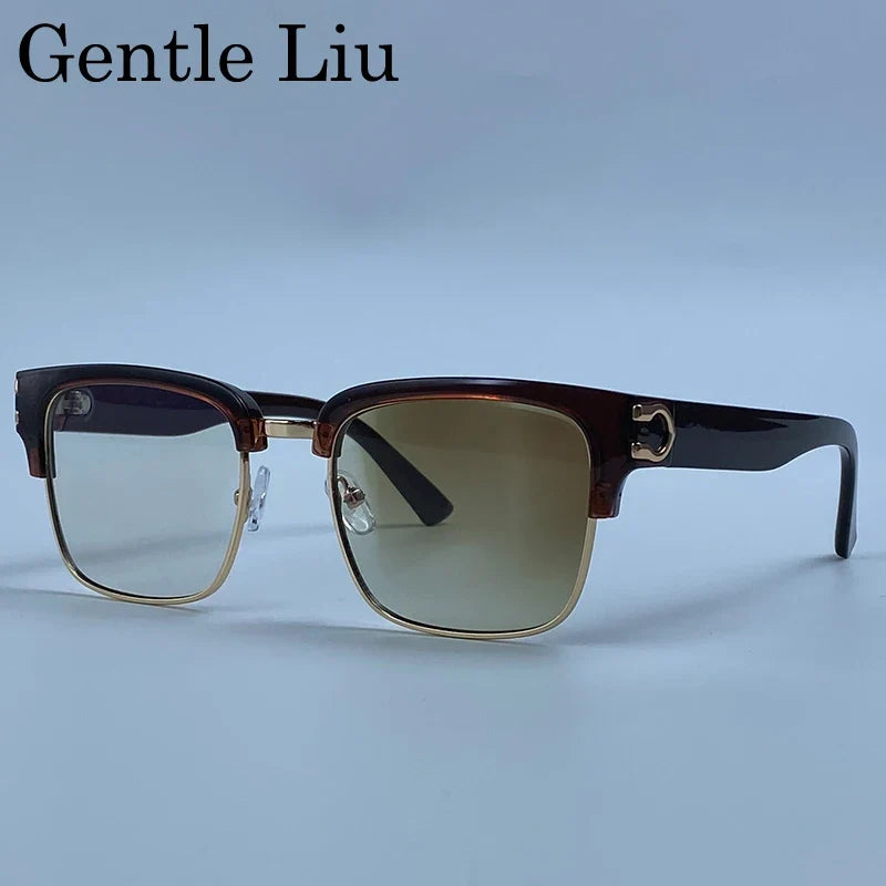 Vintage Square Photochromic Sunglasses Men Luxury Designer Black Gold Frame Driving Sun Glasses Retro Eyewear Oculos De Sol 2026