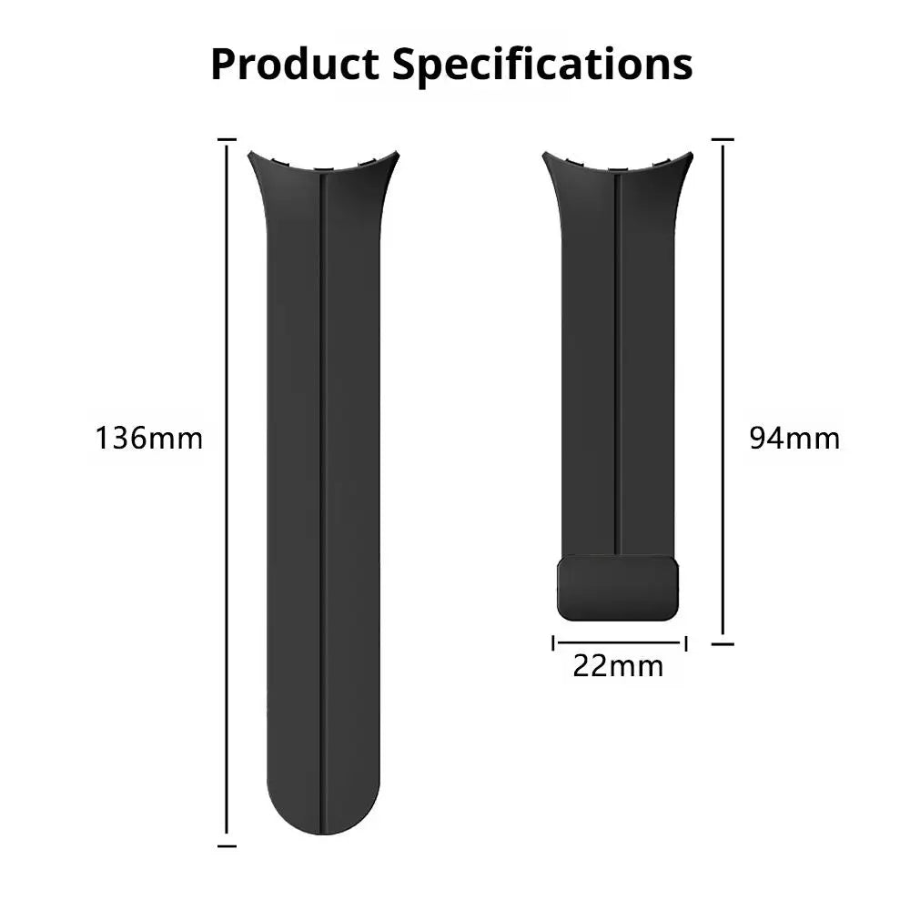 Google Pixel Watch 5, 4 & 3 Silicone Band, Magnetic Folding Buckle