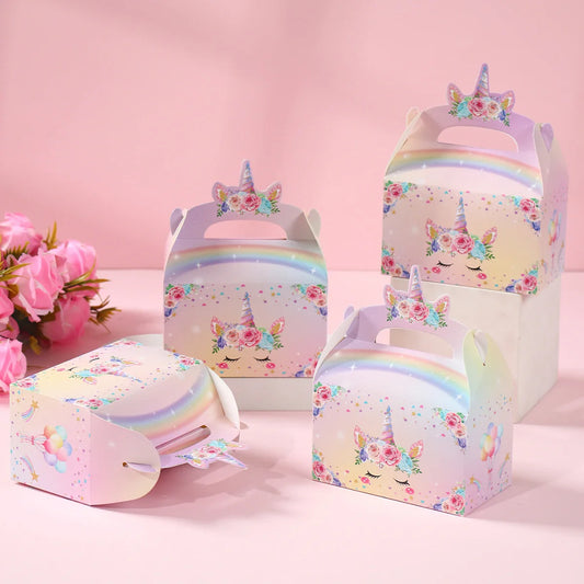 Unicorn Gift Boxes Birthday Party Decoration Kids Unicorn Party Favor Boxes Baby Shower Birthday Party Decorations Supplies