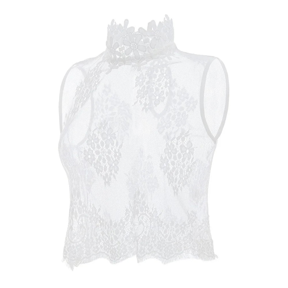 Beautiful Petal Fake Collar Black Lace False Blouse Detachable Lapel False Collar Sweater