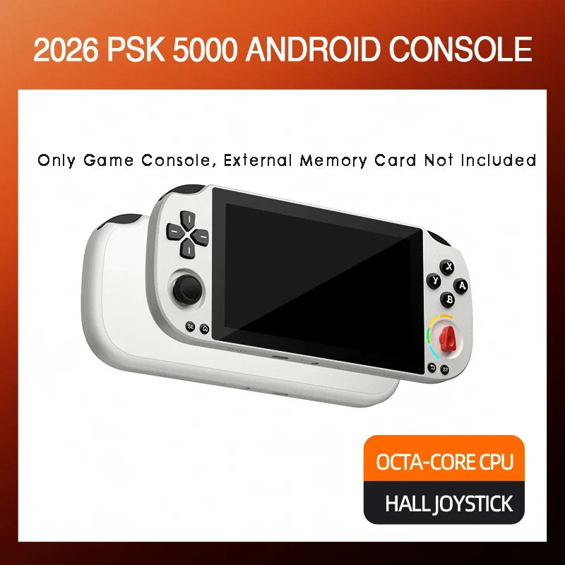 5.0 Inch FHD IPS Handheld Game Console PSK5000 with XBOX/SWITCH Layout,Helio G85 Octa-Core,6+128GB,Hall Joystick