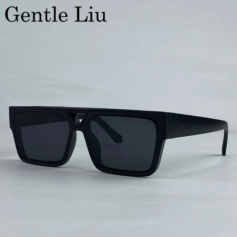 Polarized Oversized Steampunk Square Sunglasses Men 2025 Luxury Brand Big Frame Sun Glasses For Male Classic Retro Eyewear UV400