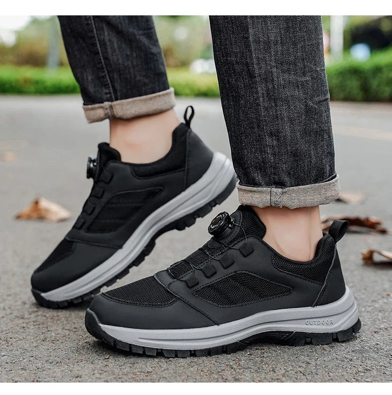 Men'S Spring And Autumn Sports Shoes Rotating Buckle Comfortable And Non Slip Hiking Sports Shoes Plus Size Men'S Shoes 39-48