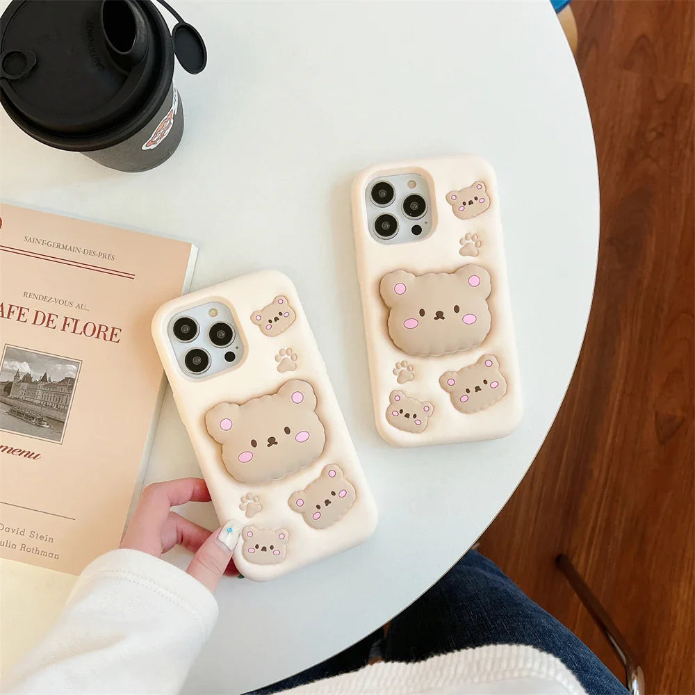 Funda de iPhone de oso linda
