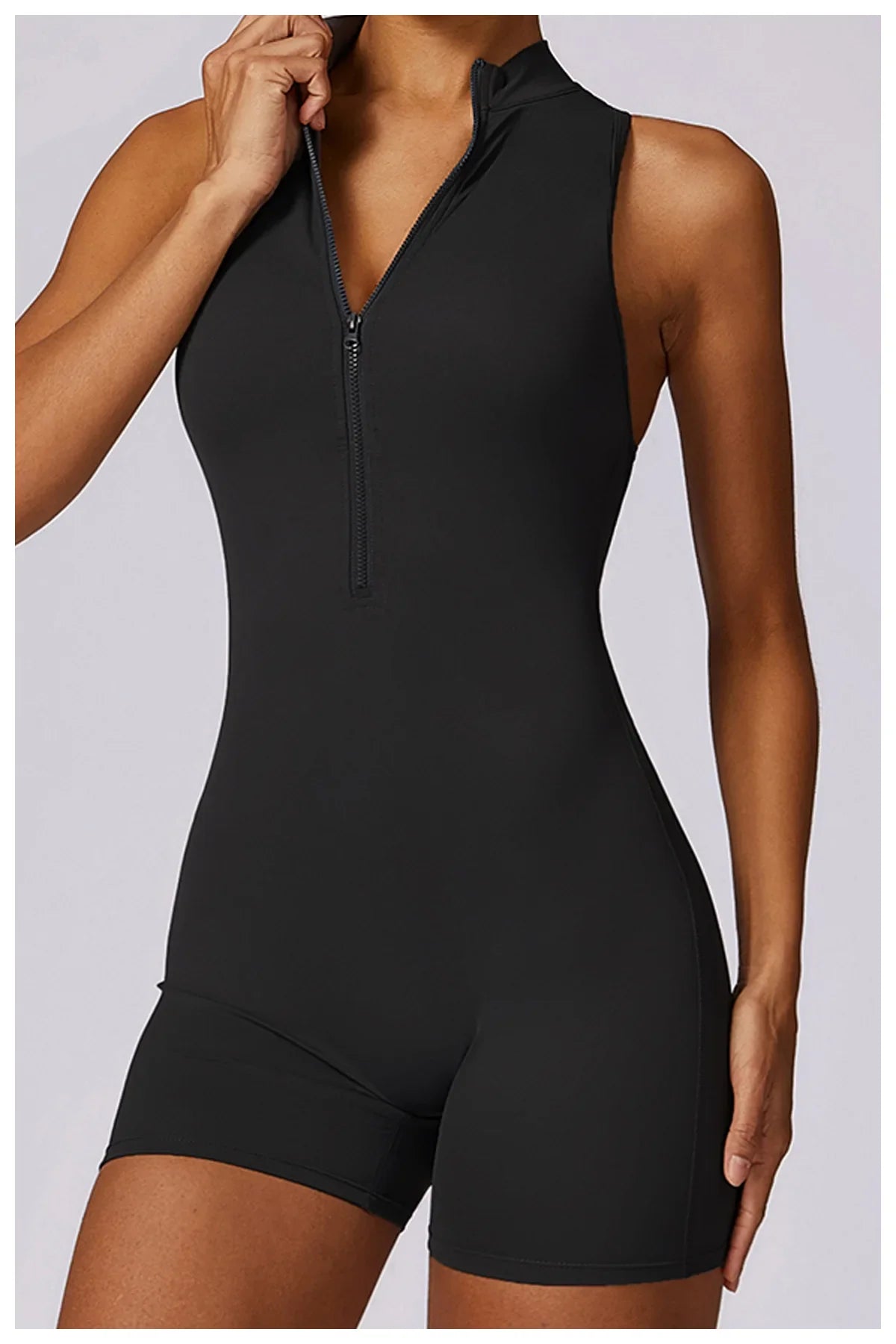 Mono sin mangas para mujer de corte ajustado, ideal para actividades deportivas