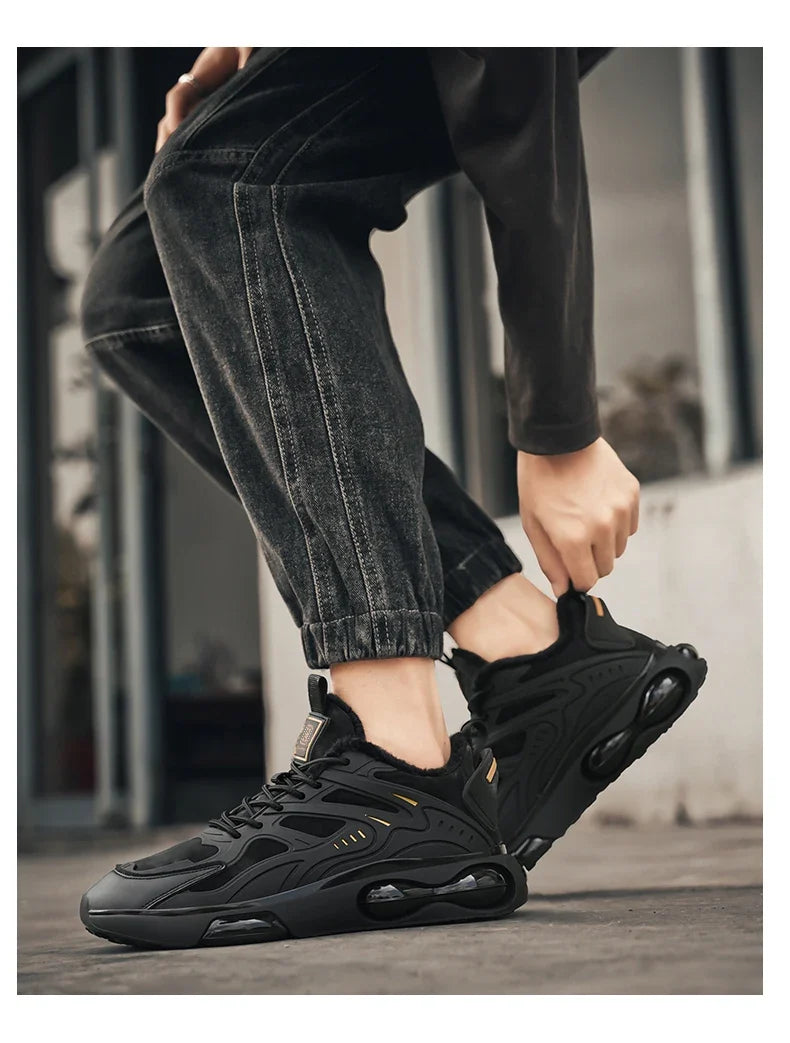 Couples casual sports shoes autumn winter warm plush cotton shoes Men Women fashion outdoor soft sole light racing running shoes
