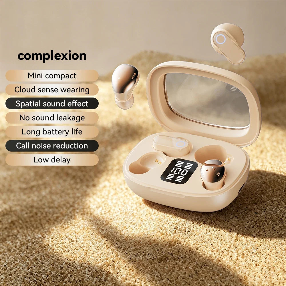 2-in-1 True Wireless In-ear Earphones Bluetooth Digital Earplug 9D Stereo 0 Delayed Game Couple Birthday Gift HD Call Headphones