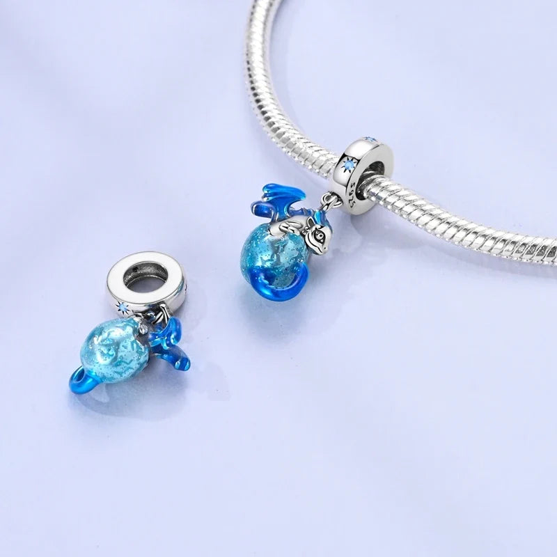 925 Sterling Silver Can Be Opened Pandant Easter Egg Charms Beads Fit