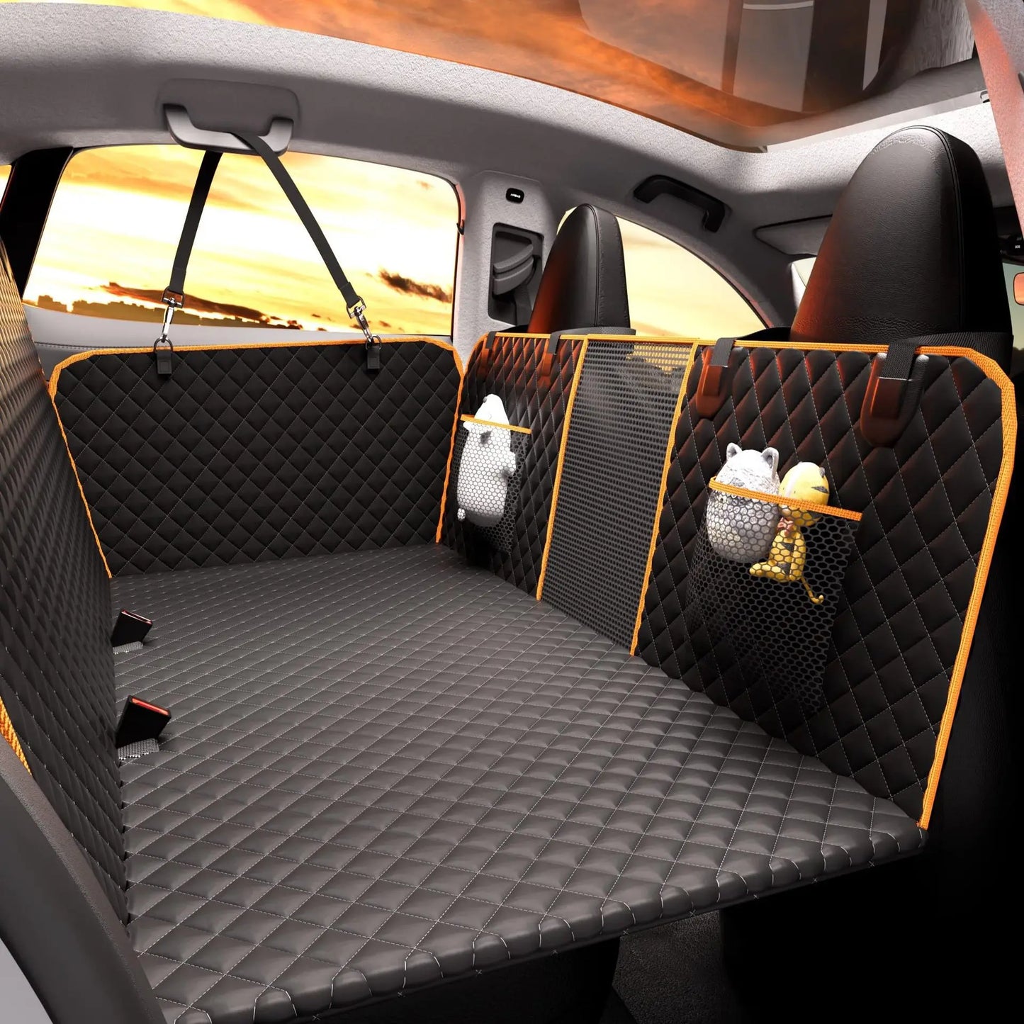 Non Slip Car Pet Pad Waterproof Dog Bed Travel Cushion for Backseat Comfort