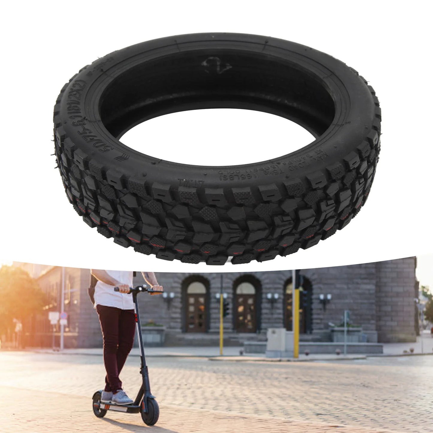 50/75‑6.1 Electric Scooter Tire Replacement Electric Scooter Vacuum Tire Anti Puncture Honeycomb Electric Scooter Wheels new