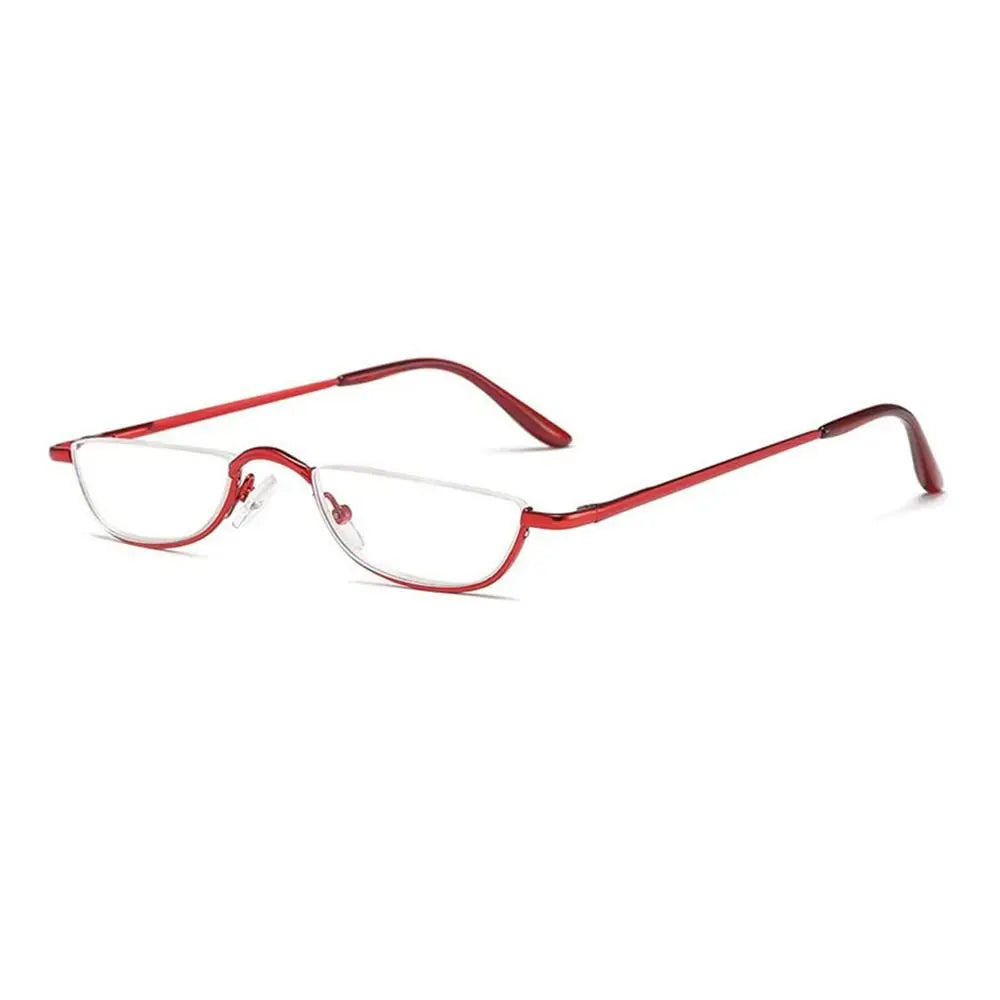New Half Moon Metal Spring Hinge Reading Glasses Half Frame Ultra Light Resin Eyeglasses Vision Care +1.00~+4.0 Diopter